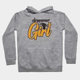 Drummer Girl Retro Hoodie